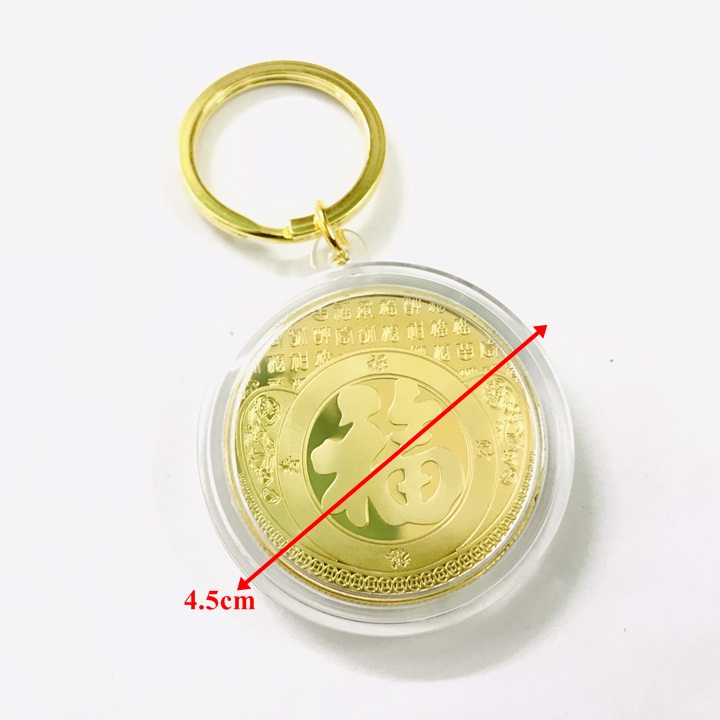 Móc Khóa Xu Thần Tài In Màu - SP005202